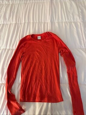 Aritzia Bright Red Crewneck Long-Sleeve Sweater